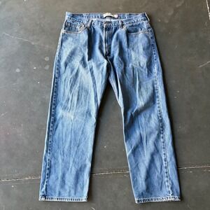 Levis 505 Regular Fit Jeans Mens 36x30 Blue Denim Straight Leg Pants